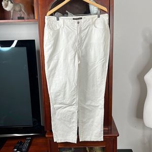 NYDJ White Ankle Cropped Pants